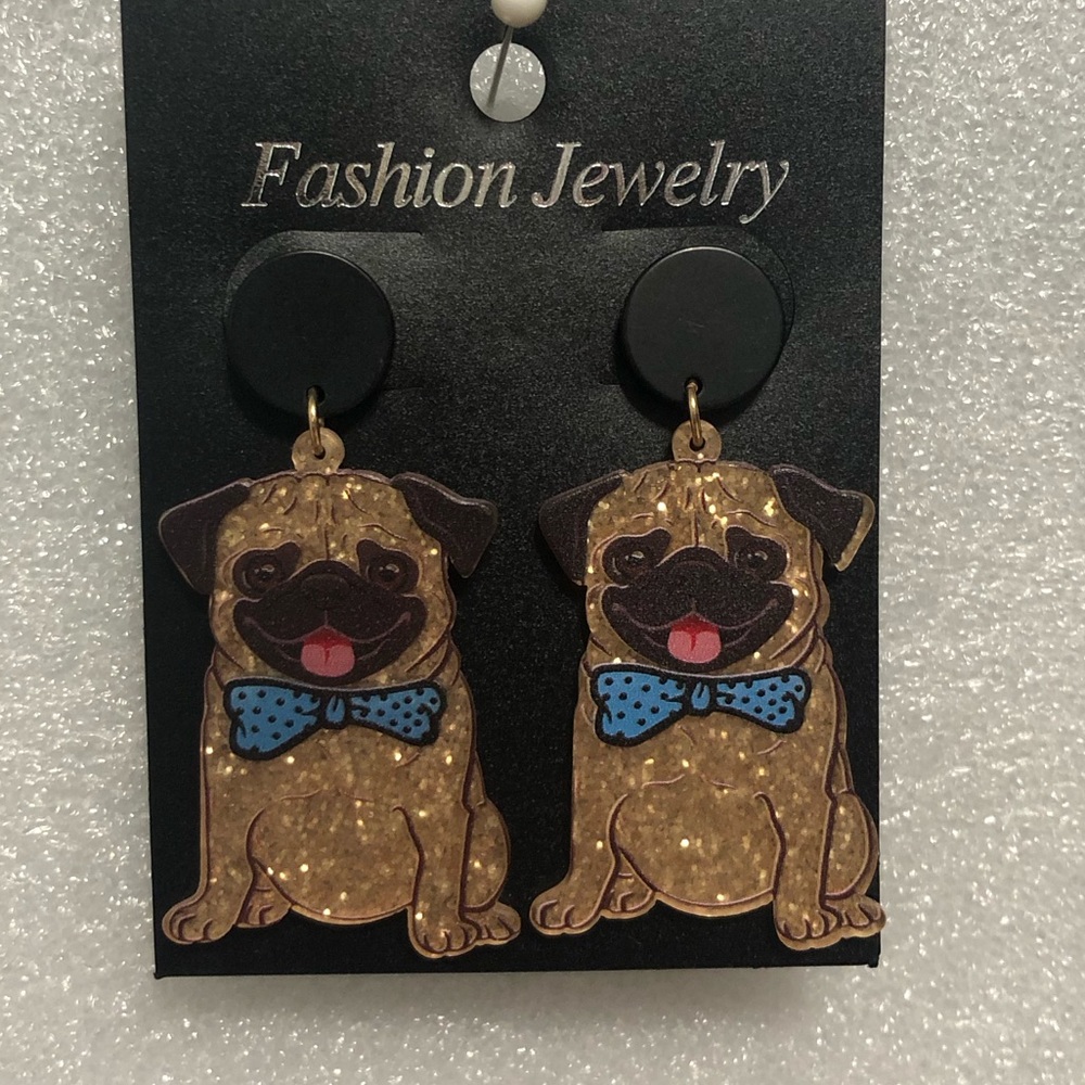 Brand New Pug Earrings